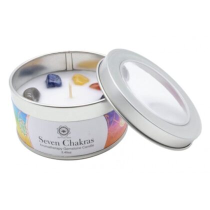Bougie 7 Chakras – Cristaux & Nag Champa