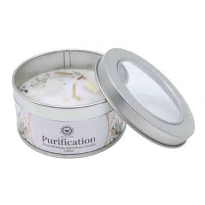 Bougie Purification – Sélénite & Sauge blanche